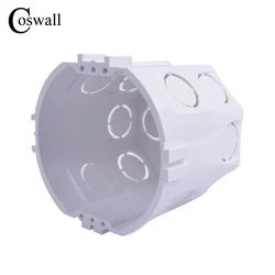 Coswall EU Standard, Wall Round Mounting Box, Internal Cassette, Wiring Box, White Back Box For EU Switch and Socket