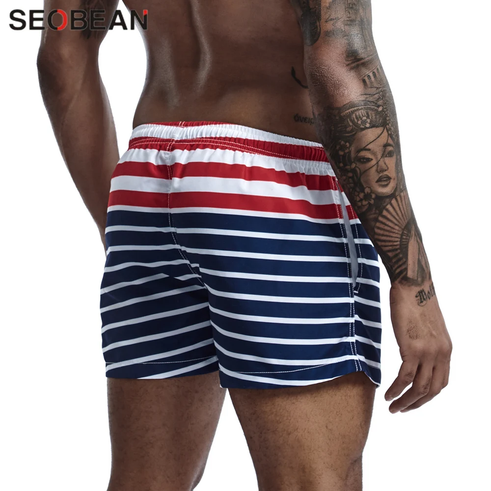 SEOBEAN Quick Dry Board Shorts for Men Summer Casual Active Beach Holiday Swimi Shorts Man Trunks Shorts