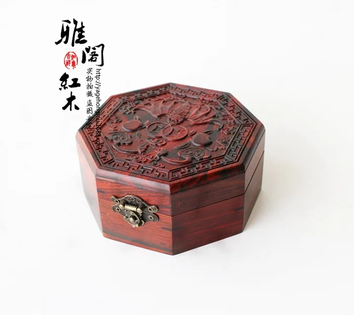 

Factory direct red wood jewelry box mahogany jewelry box bracelet box clamshell jewelry box wood crafts