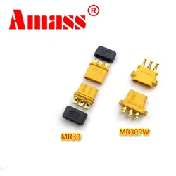 10pair/20PCS Amass MR30 MR30PB MR30PW Connector Plug With Sheath Female & Male for RC Lipo Battery RC Multicopter Airplane