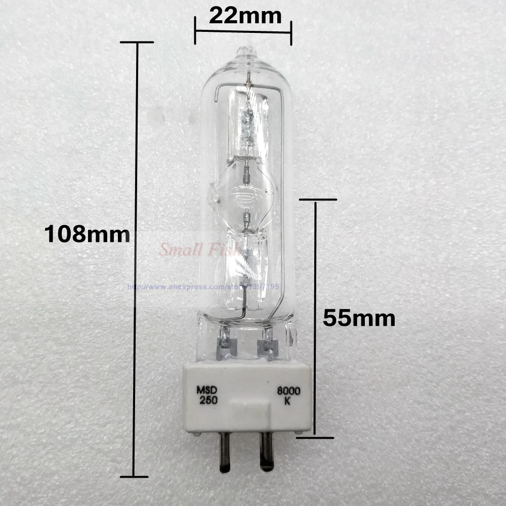 Lámpara de luz de escenario para DJ, bombillas halógenas de Metal, MSD 2021, MSD250W, vatios, 90V, MSR, NSD, 250/2 K, novedad de 8000