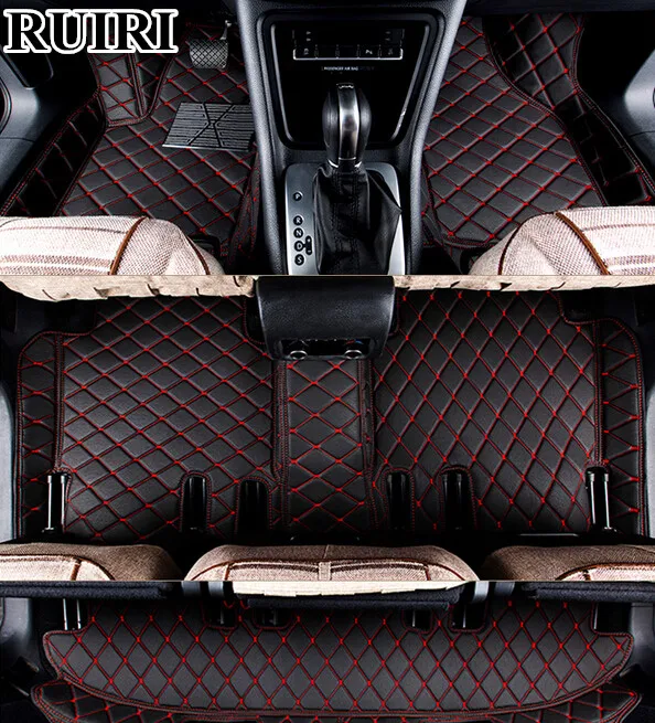 Good quality mats! Custom car floor mats for Audi Q7 2018-2015 7 seats waterproof non-slip car carpets for Q7 2016,Free shipping