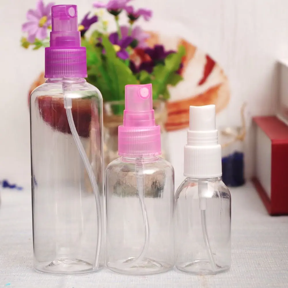 30/50/100ml Mini Small Empty Plastic Perfume Transparent Atomizer Spray Bottles Make up Make-up Cosmetic Sample Container