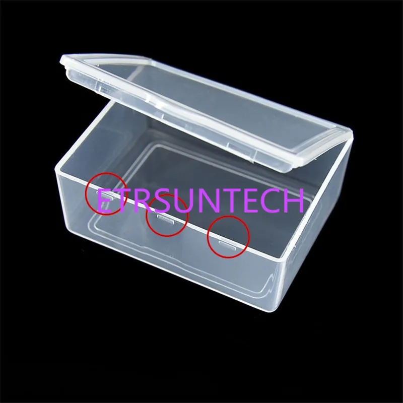 

300pcs/lot Small Parts Transparent Collapsible Plastic Boxes Small Jewelry Storage Packaging Box Coin Case 5.5x4.2x2.3cm