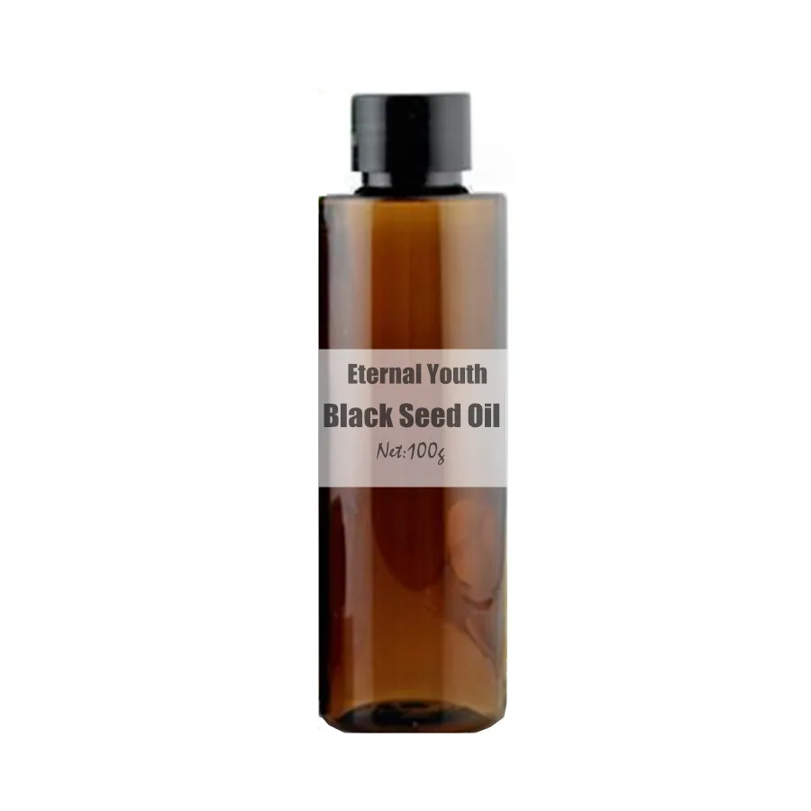 Aceite de semilla negra prensado en frío, comino orgánico Nigella Sativa, aceite esencial puro 100g/botella Beauty