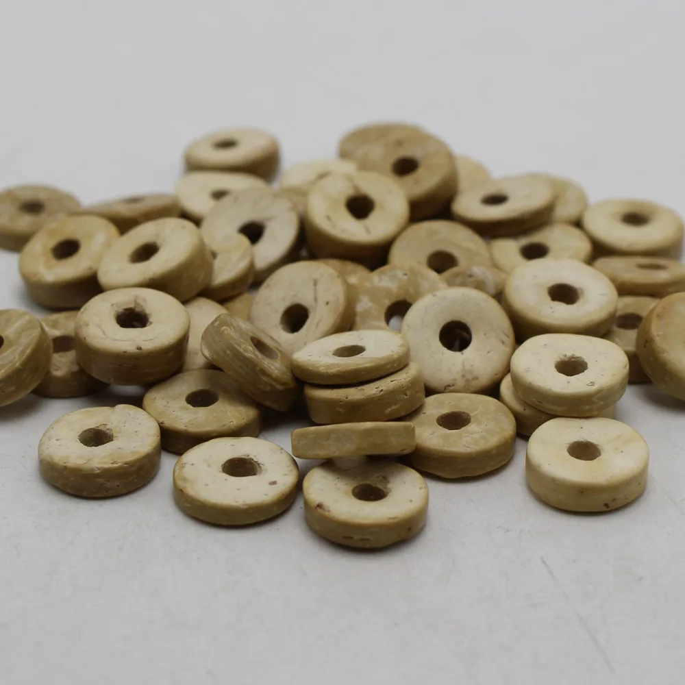 200 pcs Natural Coconut Heishi Beads 9mm