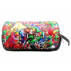 IVYYE Zelda Link Anime Cosmetics Bags PU Zipper School Pencil Case Storage Pen Bag Large-capacity Pouch Stationery New