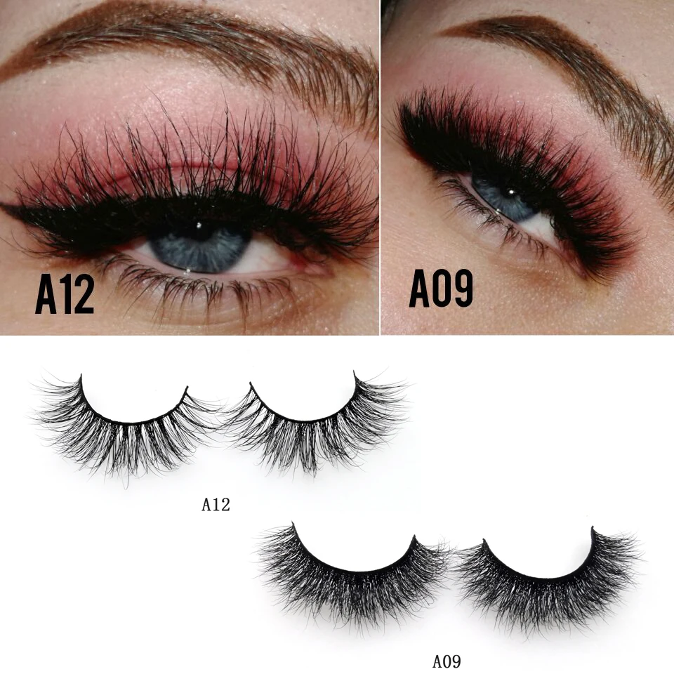 Visofree Mink Lashes 3D Mink False Eyelashes Thick False Eyelashes Long Natural & Lightweight Volume Mink Eyelashes Makeup Lash