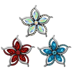 KZ3448 New Beauty Trendy Flowers Hollow Fashion 18mm snap buttons fit 18mm snap necklace jewelry wholesale Gift