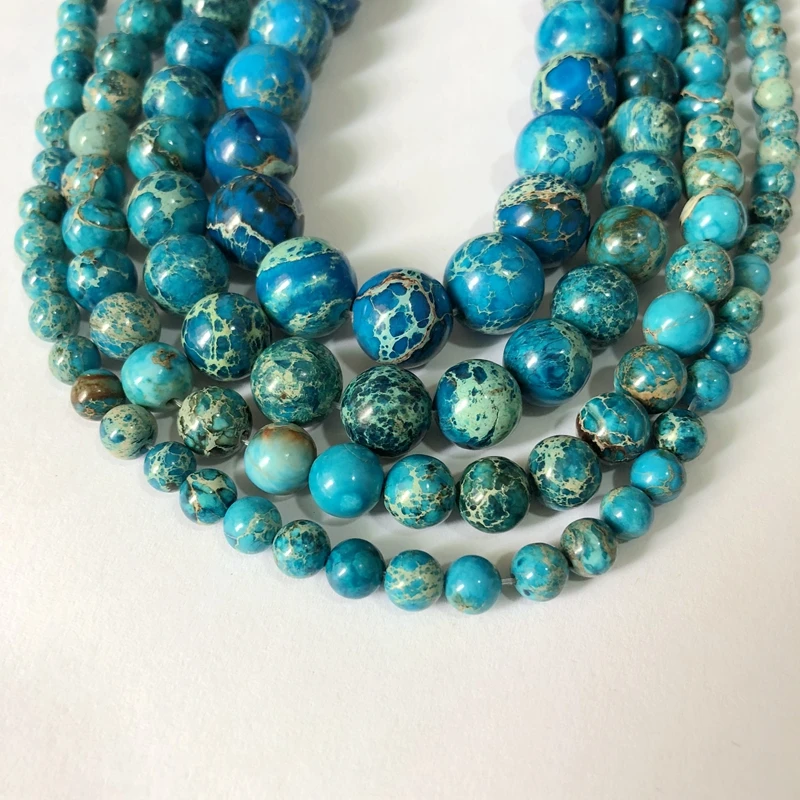 Wholesale 1string Natural Blue Imperial Jasper Beads,Gem stone Beads,Wholesale Beads 6mm,8mm,10mm,12mm 15.5