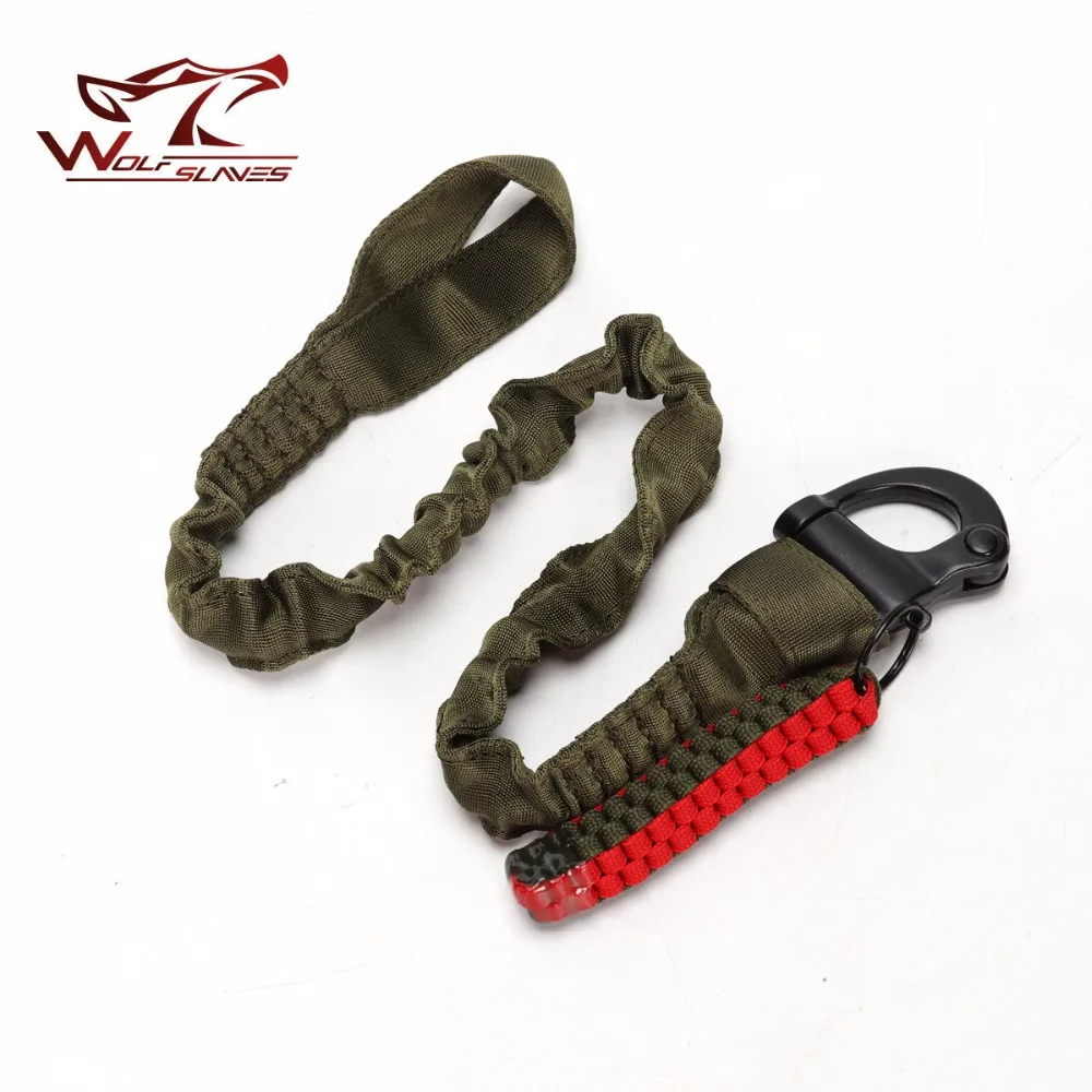 Tactical Sling Protective Rope Quick Release Line Climbing Safety Strap For Outdoor Hunting Green Color