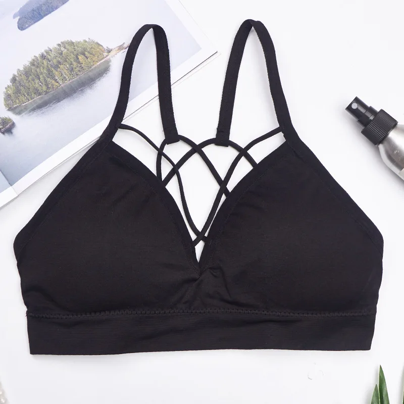 Women Tube Top Seamless Crop Top Wrapped Chest Underwear Cross Female Sports Bra Fitness Lingerie Sexy Intimates Bandeau Top