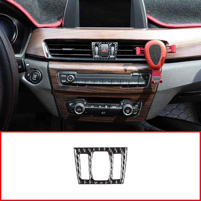 

Real Carbon Fiber Car Center Console Air Conditioning Vent Frame Trim For BMW X1 F48 2016-2019 Accessories