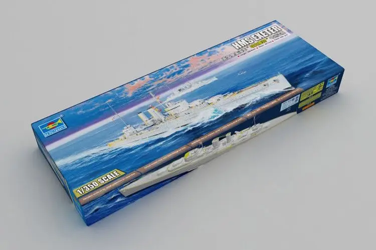 

Trumpeter 1/350 Scale HMS Exeter Heavy Cruiser Military Plastic Assembly Model #05350