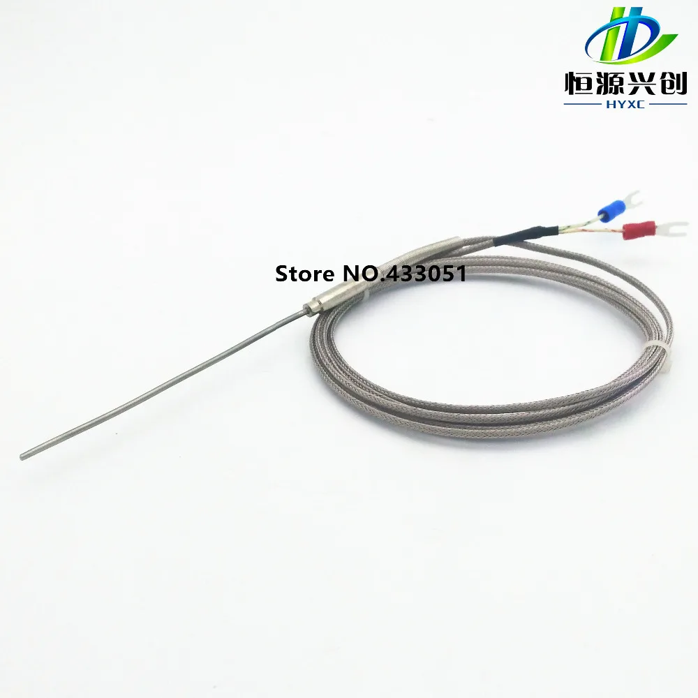 TC 0-1200 degree K type Thermocouple probe 300mm Sensors ,Probe diameter 2mm ,1m cable temperature probe sensor