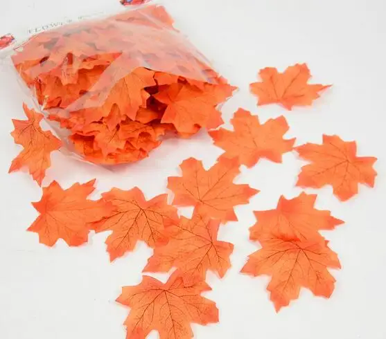 

New 100Pcs Artificial Cloth Maple Leaves Multicolor Autumn Fall Leaf For Art Scrapbooking Wedding Bedroom Wall Party Decor Craft