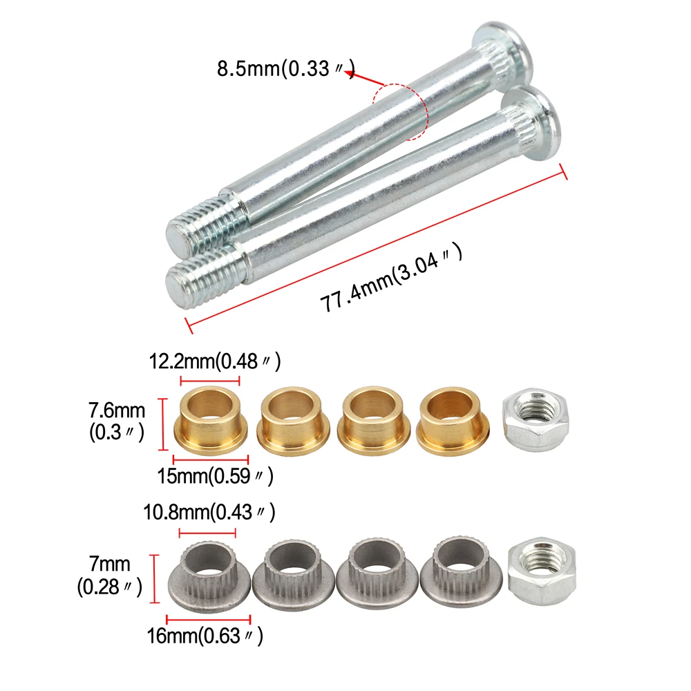 Door Panels Parts Door Hinge Pins Bushing Repair Kit 2 Pin 1 Front Door For Ford For Lincoln For Mercury