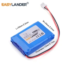 603450-2P 123450 7.4V 1000mAh Rechargeable Lithium Li-ion Polymer Battery