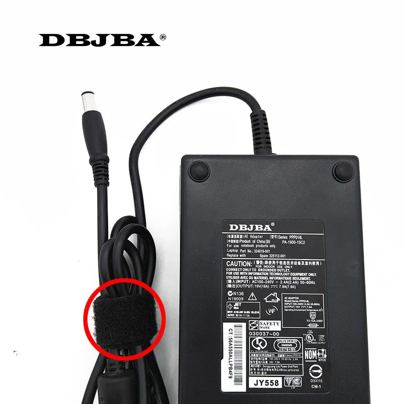 Imagem -03 - Original 19v 7.9a Laptop ac Power Adapter para hp Touchsmart 320 Iq525 Ms200 Nx9110 609919001 Omni 100 105 305 120 150w