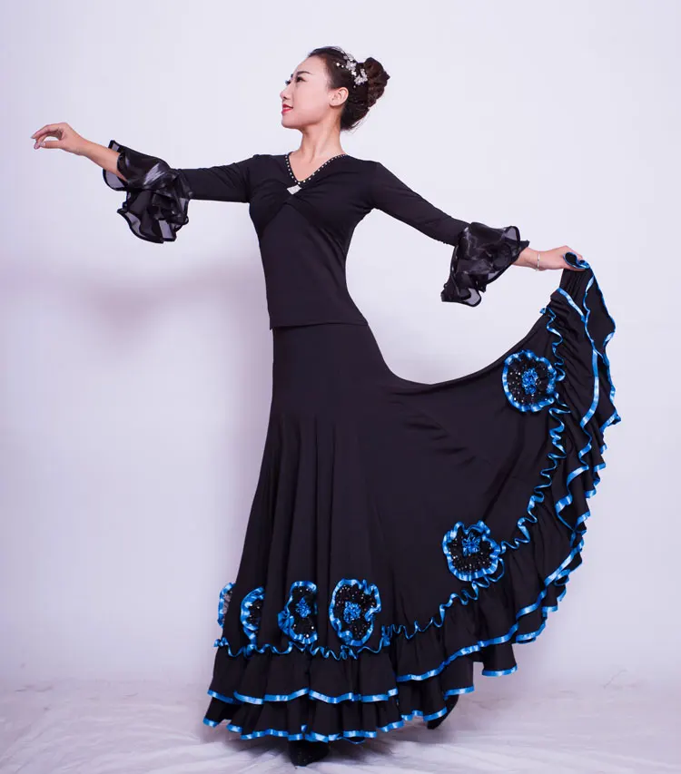 Vestido de Dança de Salão Feminino para Dança, Salão Padrão, Trajes de Competição, Valsa Moderna, Saia Tango Dance, Design Novo