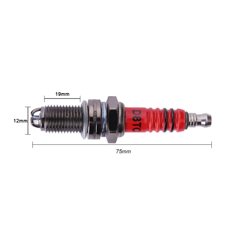 D8TC High Performance 3-Electrode Ignition Motorcycle Spark Plug for Honda for Yamaha Moto Accessories Reduce Carbon Deposition