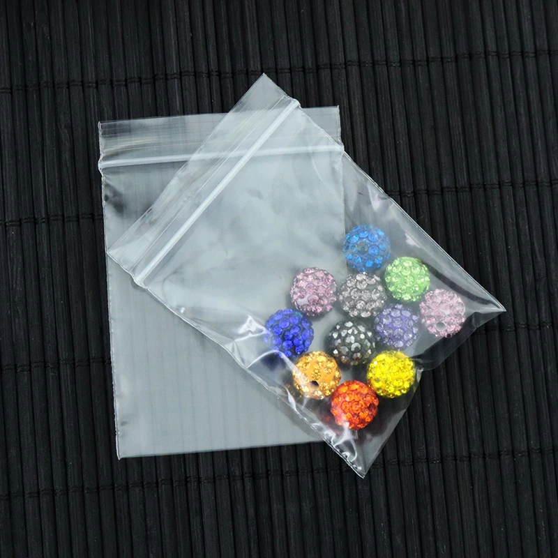 10x15cm 500pcs 0.08mm PE Clear Self Sealing Zip Lock bag/ Plastic Packing Pouch /White Transparent zipper reclosable packing bag