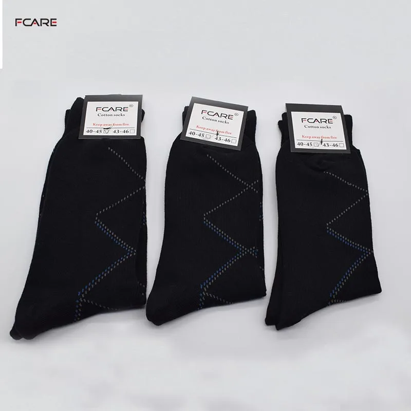 Fcare 8PCS=4 pairs mens cotton dress socks plus large big size EU  40, 41, 42, 43, 44, 45, US 7-11 crew socks calcetines