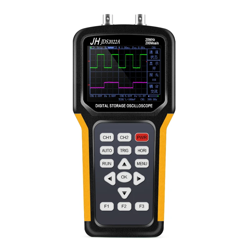 

Handheld Oscilloscope 2 Channels 20MHz oscilloscope Bandwidth mini portable digital oscilloscope Jinhan JDS2012A JDS2022A