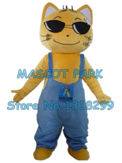 Disfraz de Mascota de gato amarillo para adulto, disfraz personalizado de personaje de dibujos animados, disfraz de carnaval, 3174