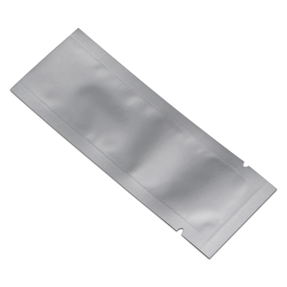 100PCS Vacuum Heat Sealable Packaging Bag Pure Aluminum Foil Storage Bags for Coffee Powder Sugar Package Open Top Mylar Pouches