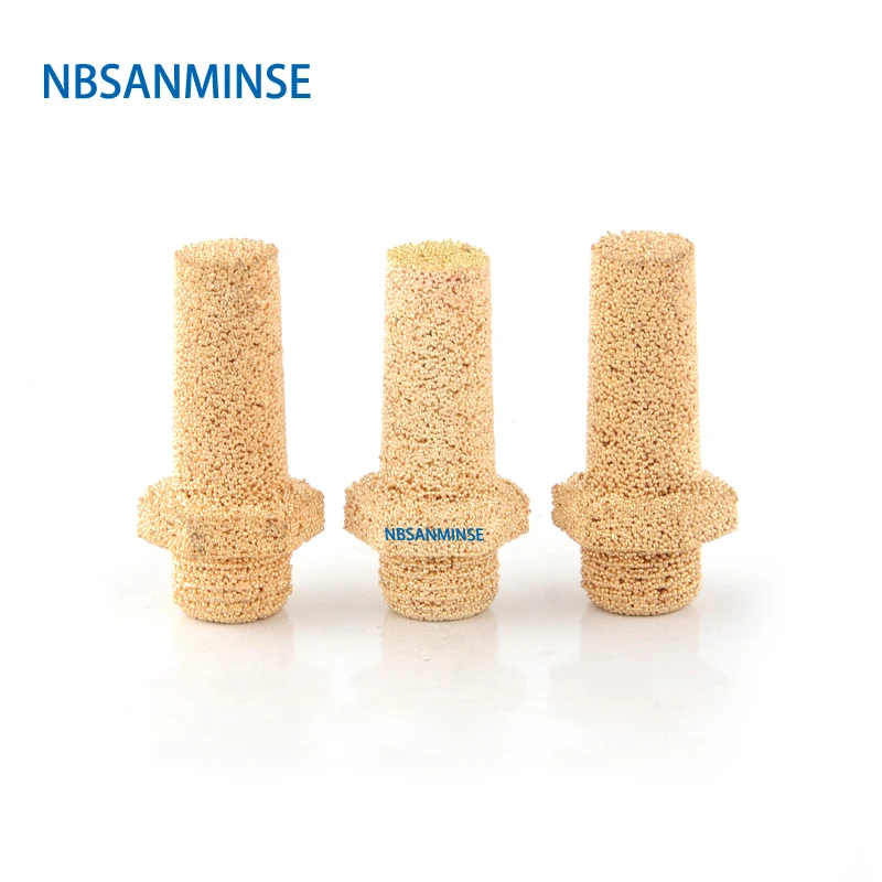 

NBSANMINSE 10Pcs/lot E Type Muffler 1/8 1/4 3/8 1/2 3/4 1 Air Exhaust Silencer Muffler Pneumatic Brass Material Pressure 10bar