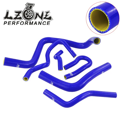 LZONE - 6 unidades de manguera de radiador de silicona para HONDA CIVIC DOHC Tipo R DC2 EK4/9 B16A/B B18C KIT de manguera de silicona con logotipo PQY
