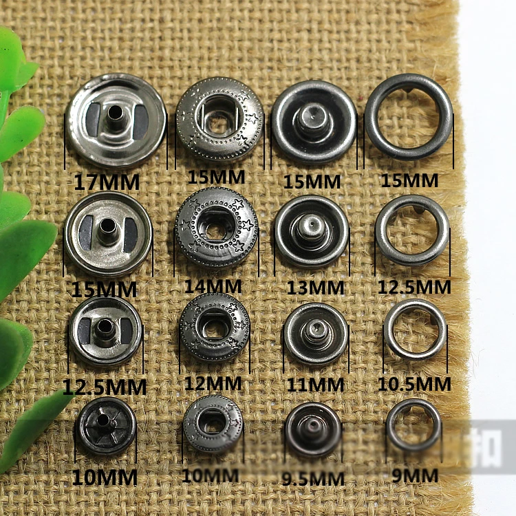 50sets/lot simple morden fashion metal snap button DIY clothes belt wallet leather craft accessories