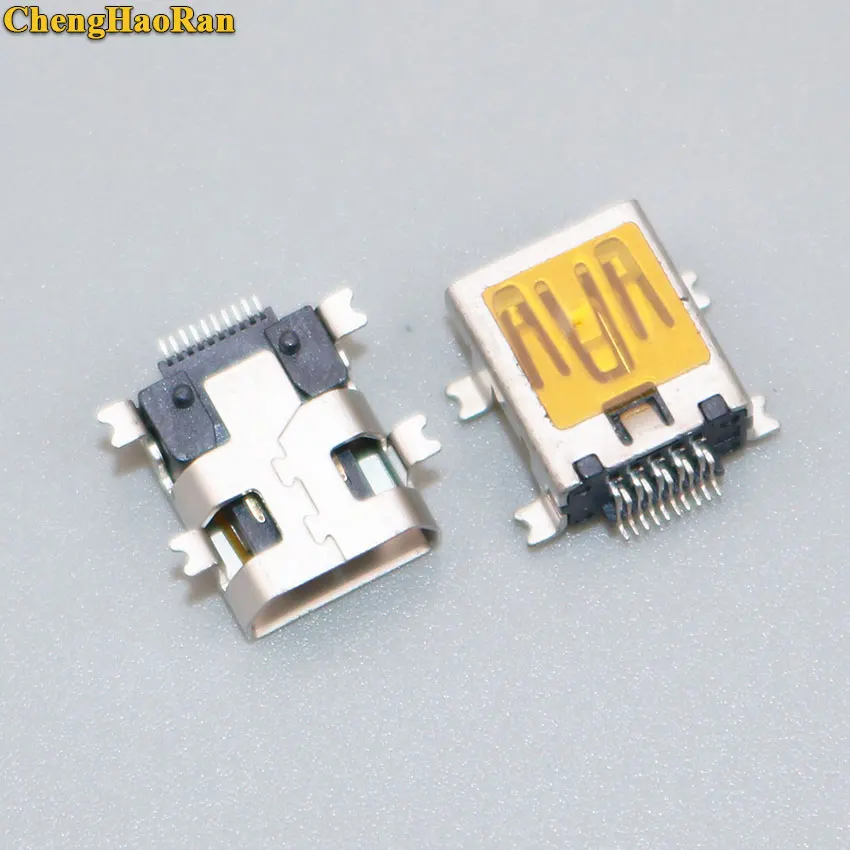 ChengHaoRan 1-10 pcsFemale Mini USB Type B 10 Pin SMT SMD Mount Jack Connector