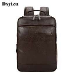 Mochila Masculina de Couro de Grande Capacidade, Pele de Ombro Simples Lazer, Bolsa de Negócios, de Alta Qualidade, Casual