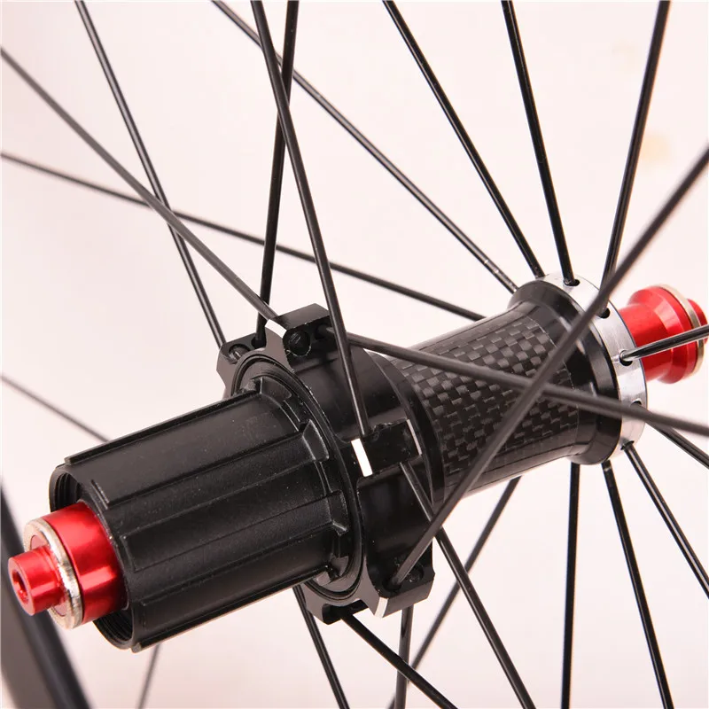 Ultralight 700c 40mm carbon fiber hub  V Brake alloy bike wheelset brake Bmx bicycle Road Aluminum alloy wheels