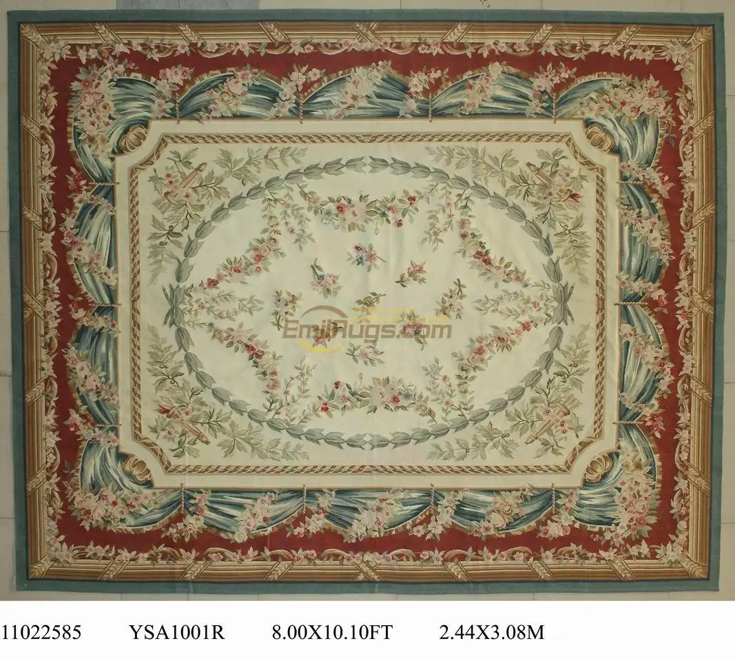 

Aubusson French Carpet Antique French Aubusson Husbandry Agrarian Pastoral Scene Carpet Panel Woven Wool Knitting Carpets