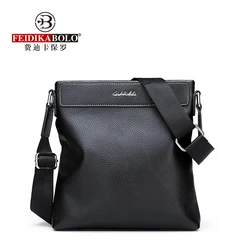 FEIDIKABOLO Genuine Leather Men's Shoulder Bag 2023 New Fashion High Quality Briefcase Casual Wild Messenger Bag for Youth Man