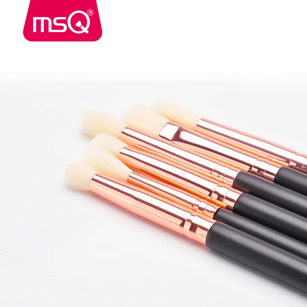 MSQ – ensemble de pinceaux de maquillage pour ombre à paupières, outils cosmétiques, Eyeliner, mélange de sourcils, poils synthétiques, 6 pièces, 10 pièces