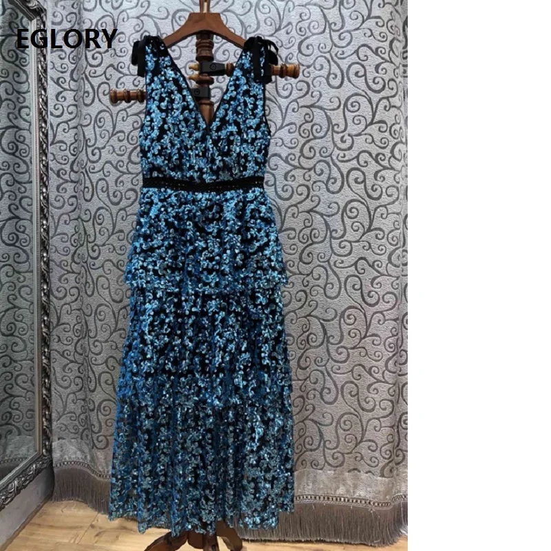 

Sequined Dress 2023 Spring Summer Party Club Vestido Evening Women Sexy Deep V-Neck Allover Sequined Long Maxi Dress Events