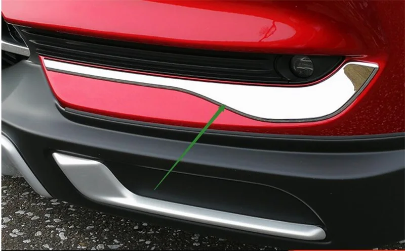 

Car Styling Accessories For Mazda CX-5 CX5 2017 2018 Front Fog Light Foglight Lamp Under Protector Lid Eyelid Eyebrow Cover Trim
