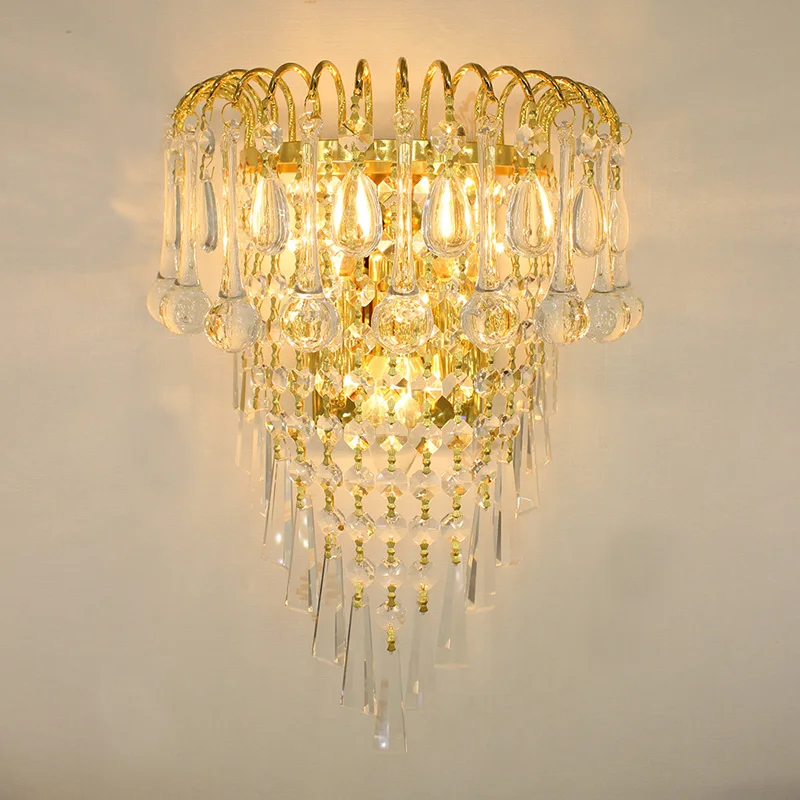 

Classic crystal wall light 110v 220v 12v 24v Wall sconce glasses parts decorative vintage crystal wall lamp