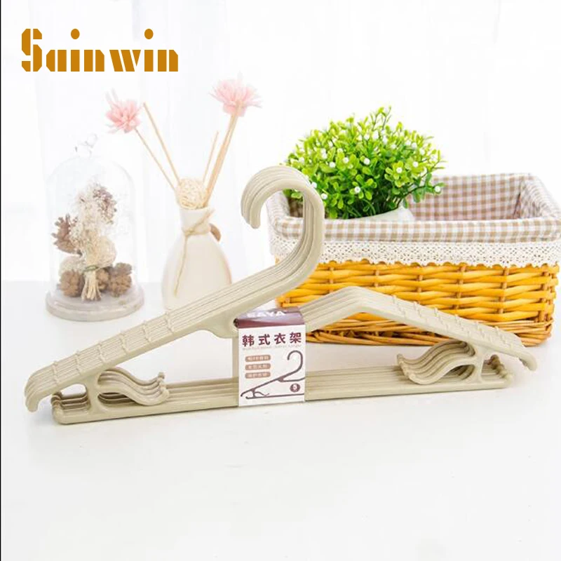 

Sainwin 10pcs/lot 40cm plastic hanger thickening multifunctional racks wardrobe storage balcony drying clothes rack