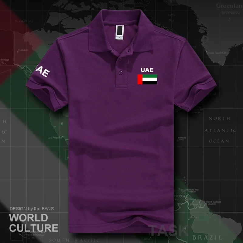 united Arab Emirates polo shirts men short sleeve white brands printed for country 2017 cotton nation team flag new fash ARE UAE