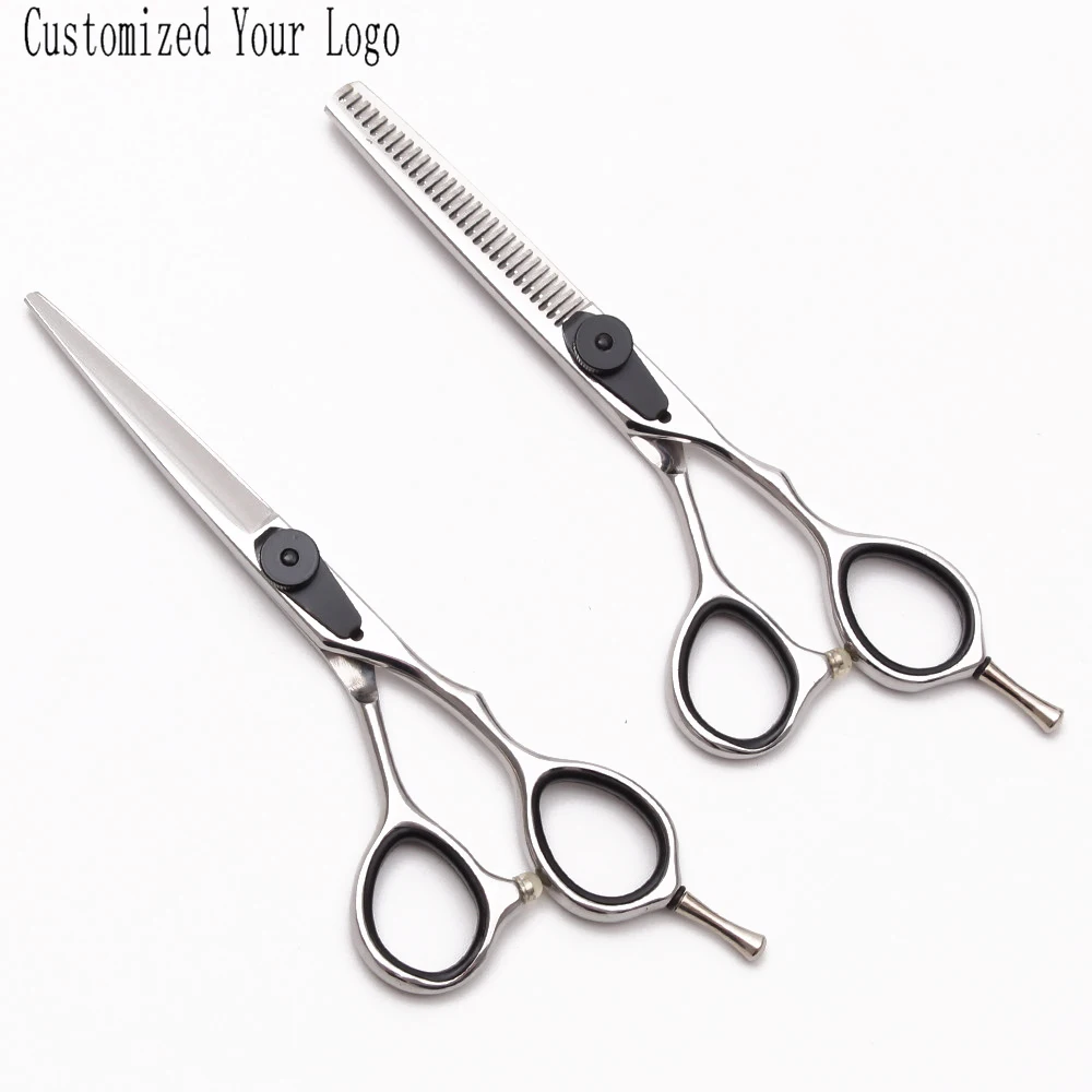 5.5In. 16cm Customized Logo C9015 Babrer Makas Haircut Machine Salon Cutting Scissors Thinning Shears Professional Hair Scissors