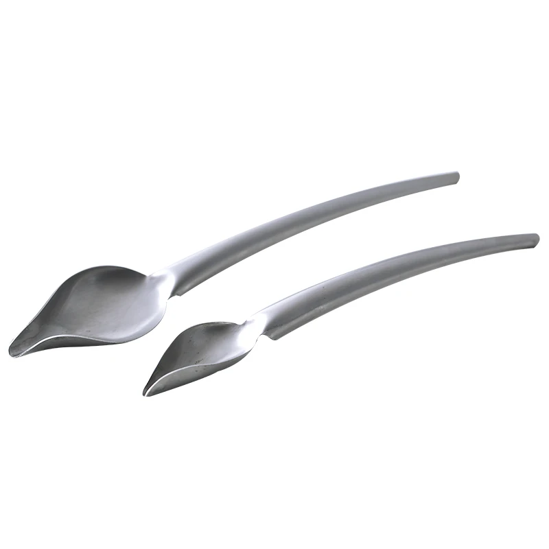 DHL 100PCS Stainless Steel Sauce Spoon Draw Tool for Dressing Dessert Making