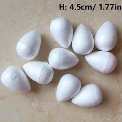 Height 4.5cm/1.771in 20pcs Water Drop Creative Modeling Shaped buds White Polystyrene Styrofoam Foam Model Rose Bud 45mm