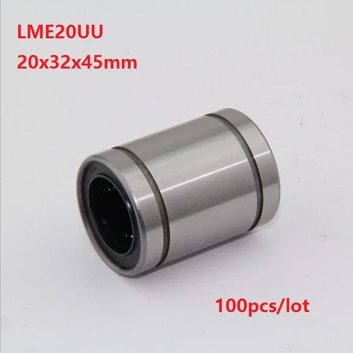 100pcs/lot LME20UU LME20 20x32x45mm Linear motion bearings bushings for 3D printer CNC router parts 20*32*45mm