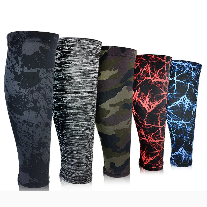 1 PCS Sports Safety Compression Calf Leg Sleeves Football Running Leg Calf Protectors Camouflage Shin Guard Warmers Socks Soccer