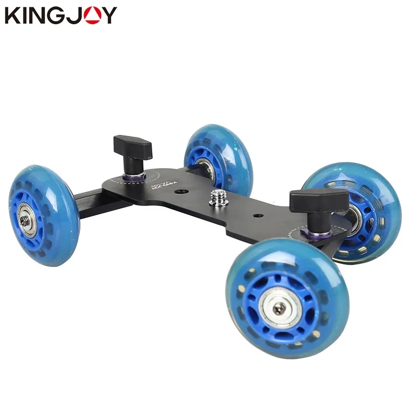 Kingjoy Camera Dolly Slider 4-Wheels Tripod Legs Dolly Car Rail for Mobile Phone, Video DSLR and Gopro VX-103